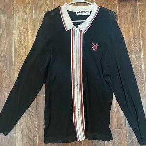 Playboy zip knit sweater size L